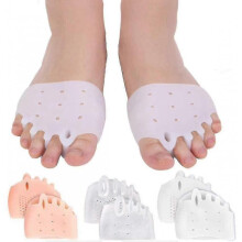 (White) Five-hole Metatarsal Pads, Breathable Toe Separators For Foot Pain - Ri