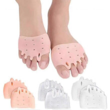 (Beige) Five-hole Metatarsal Pads, Breathable Toe Separators For Foot Pain - Ri
