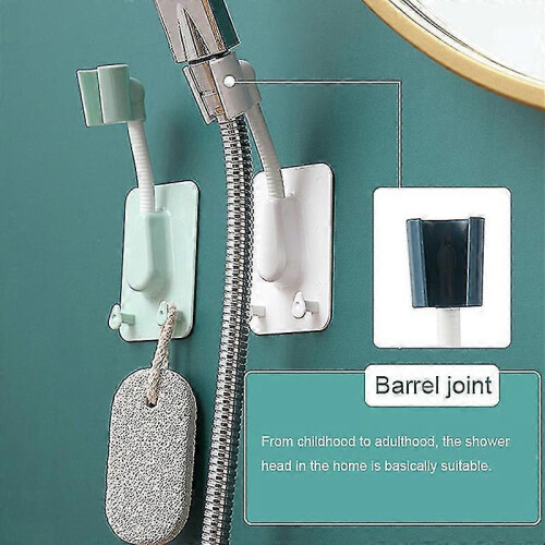 (blue) Shower head holder without drilling hand shower bracket adjustable shower holder - Ri 2