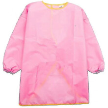 (M, pink) Children's Painting Smock,children's Apron,bib Blue, S - Ri
