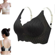 (Black, M) Jelly Gel Shaping Bra,posture Correcting Bra, Anti Saggy Breasts Bra, Soft Support Seamless Comforta - Ri