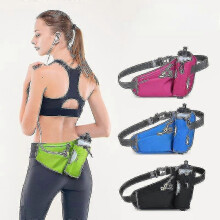(Red) Running Waist Bags Water Bottle Holder Outdoor Camping Hiking Fitness