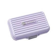 (M, purple) Mini Portable Pill Box, 2024 New 7 Compartments Daily Medicine Pill Organizer - Ri