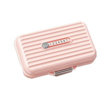 (S, pink) Mini Portable Pill Box, 2024 New 7 Compartments Daily Medicine Pill Organizer - Ri