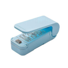 (Blue) Portable Bag Heat Sealer Plastic Package Storage Bag Clip Mini Sealing Machine Handy Sticker Seal For Food Snack Kitchen Gadgets - Ri