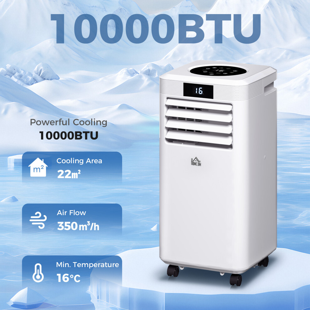 HOMCOM 10000 BTU Air Conditioner Portable AC Unit with Remote, for Bedroom