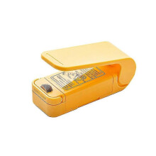 (Yellow) Portable Bag Heat Sealer Plastic Package Storage Bag Clip Mini Sealing Machine Handy Sticker Seal For Food Snack Kitchen Gadgets - Ri