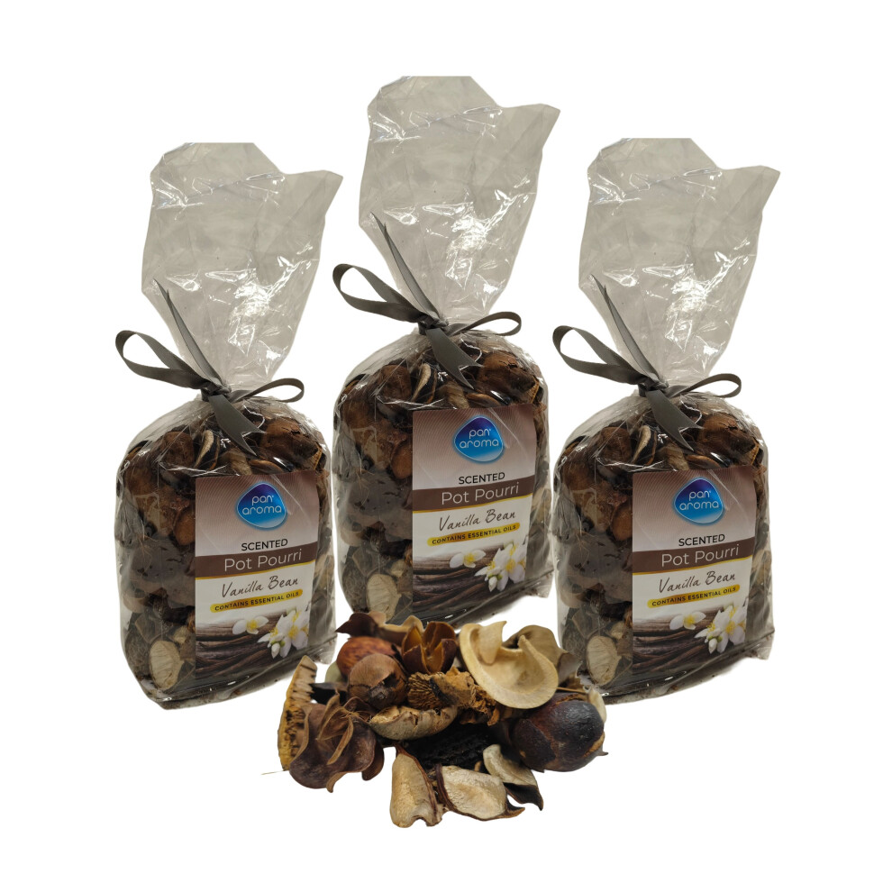 Pan Aroma 3X Vanilla Bean Pot Pourri Scented Botanicals Creamy Scent 180G