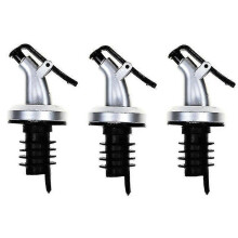 (black 3pcs) Oil Bottle Stopper Rubber Lock Plug Seal Leak-proof Food Grade Plastic Nozzle Sprayer Liquor - Ri