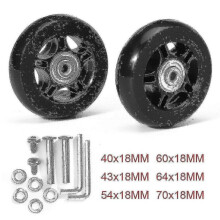 (64mm*24mm) Silent Trolley Case Suitcase Universal Wheel Rubber Runner Suitcase Bearing Repair Kit -45mm*18mm-bebetter - Ri