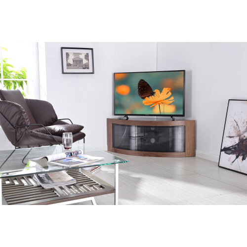 Centurion Supports PANGEA Black Walnut Beam-Thru Doors Curved Tru-Corner 32-50