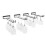 5 Pcs Stemware Wine Glass Storage Rack,Wall Mountable Kitchen Storage Rack ,Black,11 Inch / 30cm 4