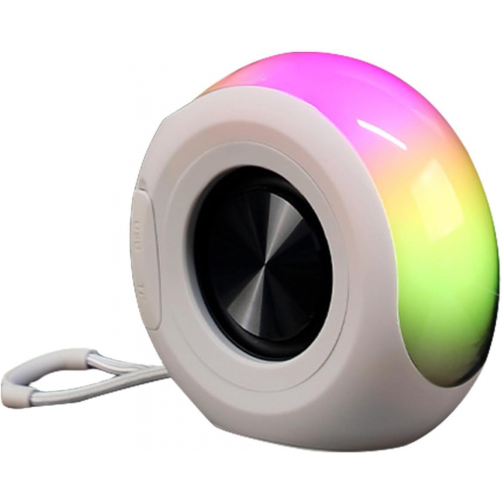 Enceinte portable sans fil avec basses, lecteur audio avec lumière d'ambiance, musique électronique pour dortoir, voiture, cuisine, plage, vo