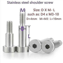 (10pcs  D3-M2.5, L6mm) 2-10pcs Stainless Steel shoulder screw M2 M2.5 M3 M4 M5 M6 M8 M10 Socket Cap Head Shoulder Roller Bearing Screw Bolt