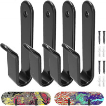 (4pcs) Horizontal Snowboard Wall Mount Clips, Snowboard Wall Rack Snowboard Mount Storage Snowboard Display Wall Mount Holder For Room - PP