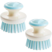 (Blue) 2pcs Multipurpose Dish Brush With Handle, Kitchen Scrub Brushes For Cleaning, Dish Scrubber With Stiff Bristles For Sink, Pots, Pans - PJ