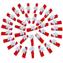 50pcs Christmas Snowflake Mini Wooden Clips Mini Clips for Name Tags and Crafts(Red)01 - PJ