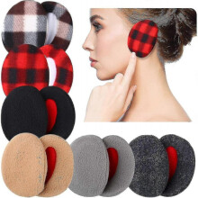 6 Pairs Earmuffs Bandless Fleece Ear Warmers Winter Ear Covers Unisex, 6 Colors - PJ