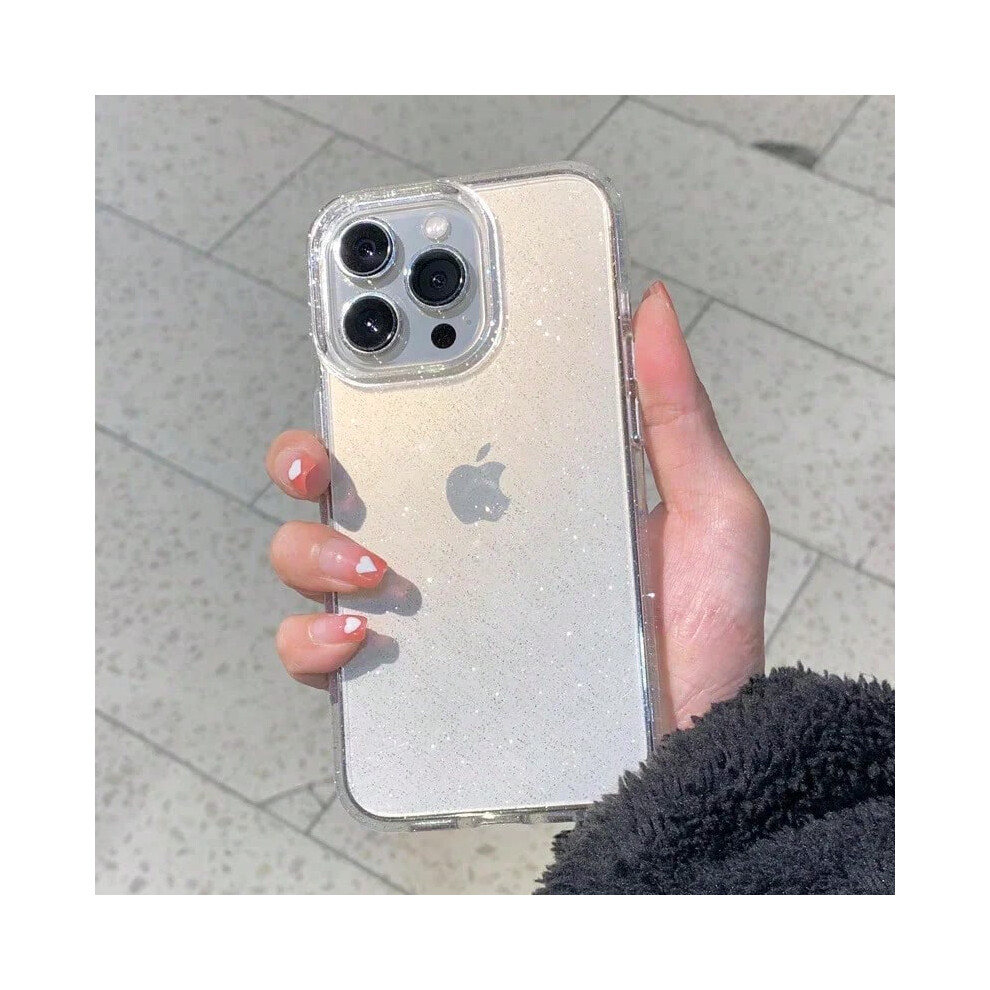(Clear, For iPhone 14) Luxury Glitter Bumper Bling Clear Case for IPhone 15 14 13 12 11 Pro Max Mini X XS Max XR 7 8 Plus 16 Pro Silicone Acrylic Cove-image-OPC-PHKDDCM-NEW