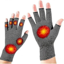 (L) Arthritis Gloves,compression Arthritis Gloves For Pain Relief Rheumatoid Osteoarthritis And Carpal Tunnel Fingerless Gloves(2 Pairs)