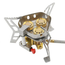 3-core Camping Stove 6800w High Power Gases Burner Windproof Backpacking Stove with Adjustable Valve for Outdoor Cooking Camping Picnic Hiking