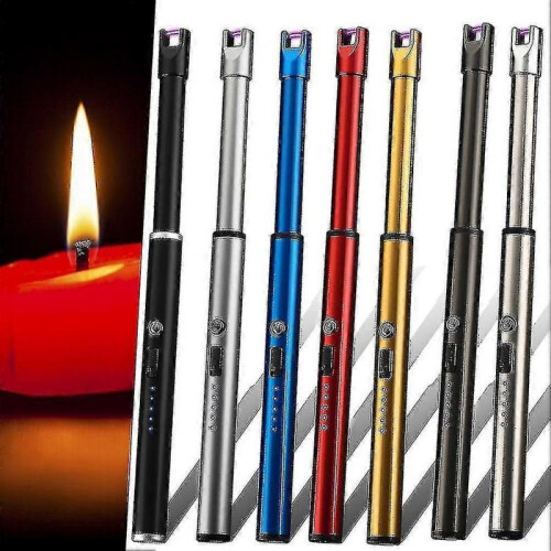 (Ice Ash) Electric Lighter Usb Rechargeable Lighter Candle Lighter  Arc Windproof Lighter