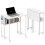 Homcom (White) HOMCOM 63 cm Foldable Computer Desk on Wheels for Small Spaces 9