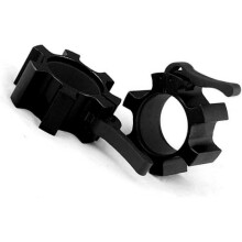 (Black) Barbell Collar Lock, Aluminum Alloy 50mm Barbell Clamps For Bodybuilding - Ri