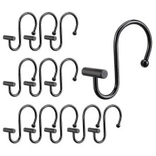 Shower Curtain Hooks, Rust Proof Shower Curtain Rings for Bathroom,metal Decorative Shower Curtain Hooks Hangers - Ri