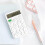 (White)Basic Cute Candy Calculator, Portable Standard Calculator 12 Digit Dual Power Handheld Desktop Calculator - Ri 3
