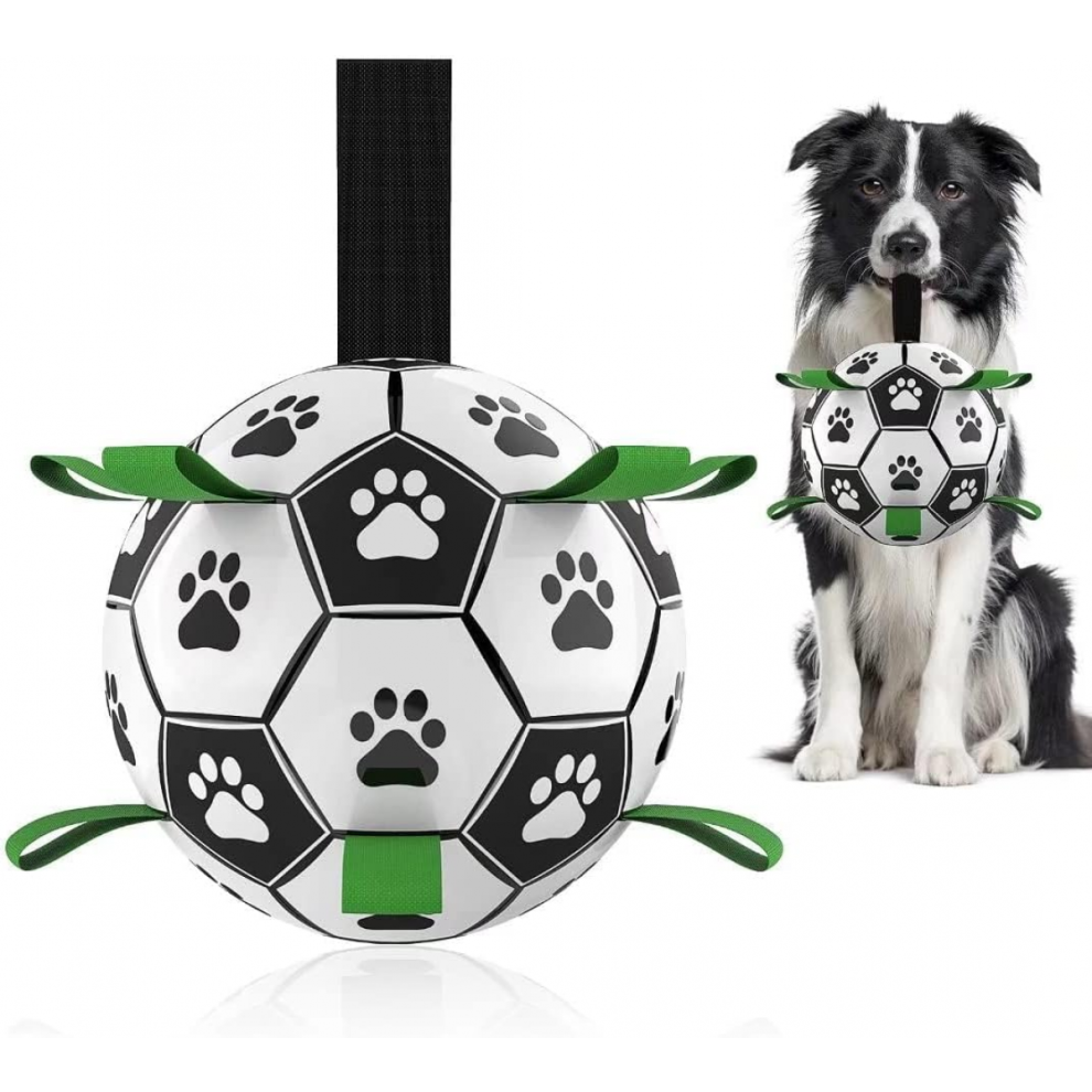 Fournitures pour animaux de compagnie, ballon de football pour chien avec sangles, jouets pour animaux de compagnie, balle durable pour petit