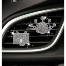 (C) 2pcs Car Air Vent Clip, Bling Crystal High Heel Shoe And Magic Bag Crystal Clips, Car Air Conditioning Decorative Car Interior - Ri