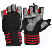 (XL, Red) Fitness Workout Gym Training Gloves Weight Lifting Gloves with Wrist Support