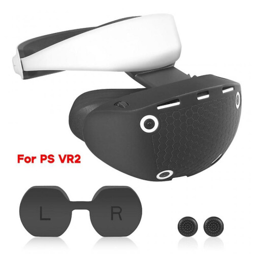 (Blue) Anti-Throw Headset Sweatproof Silicone Sleeve Shells for PS VR2 Headset 1