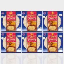Elephant Atta Chapati – 6 Packs x 8 Chapatis | Traditional Soft Indian Flatbreads | Ready to Eat