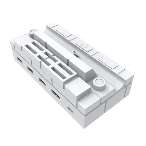 (White) HDMI-compatible Video Converter Docking Station for Switch/Switch OLED Console