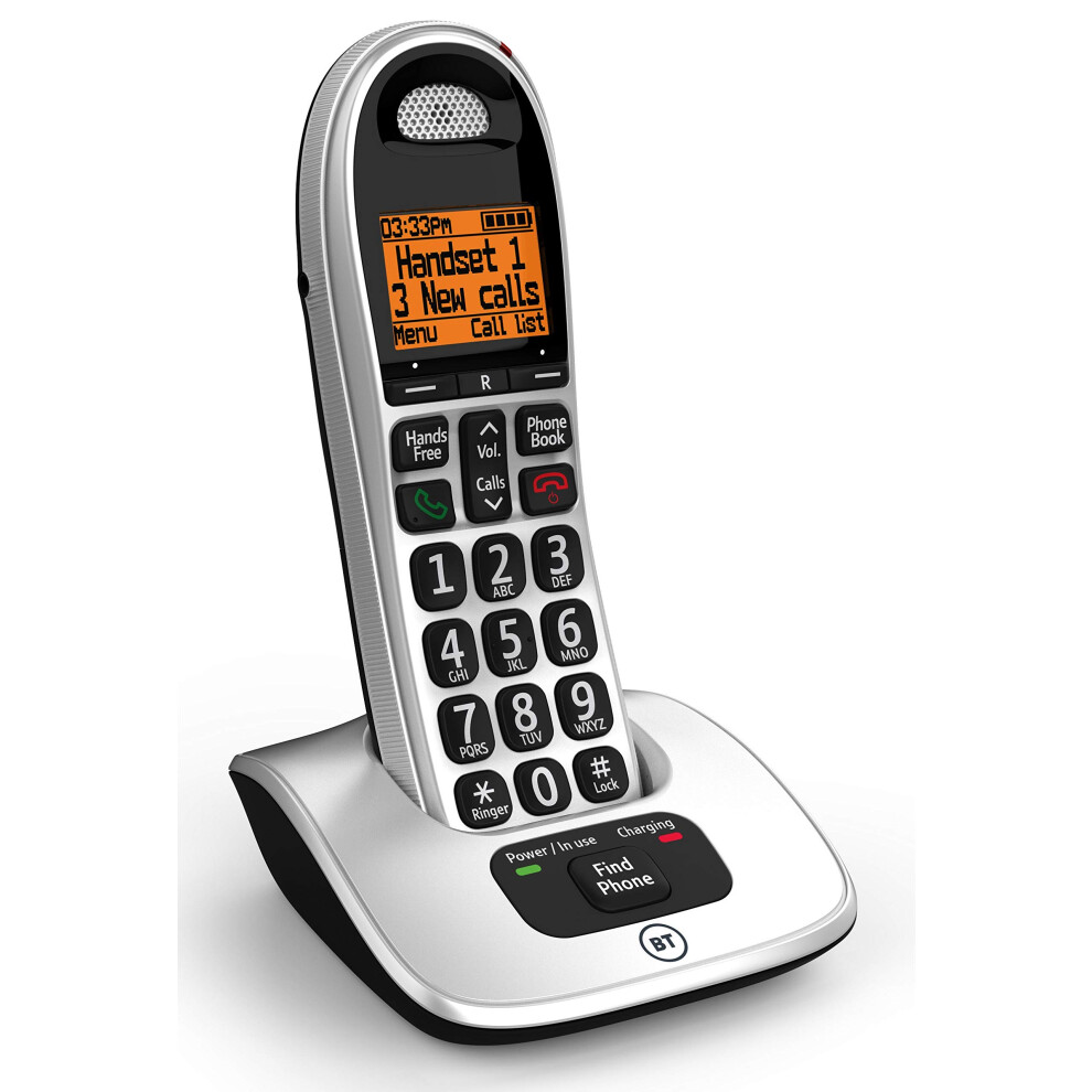 BT 4000 Cordless Landline House Phone, Big Buttons, Advanced Nuisance Call Blocker, Single Handset Pack