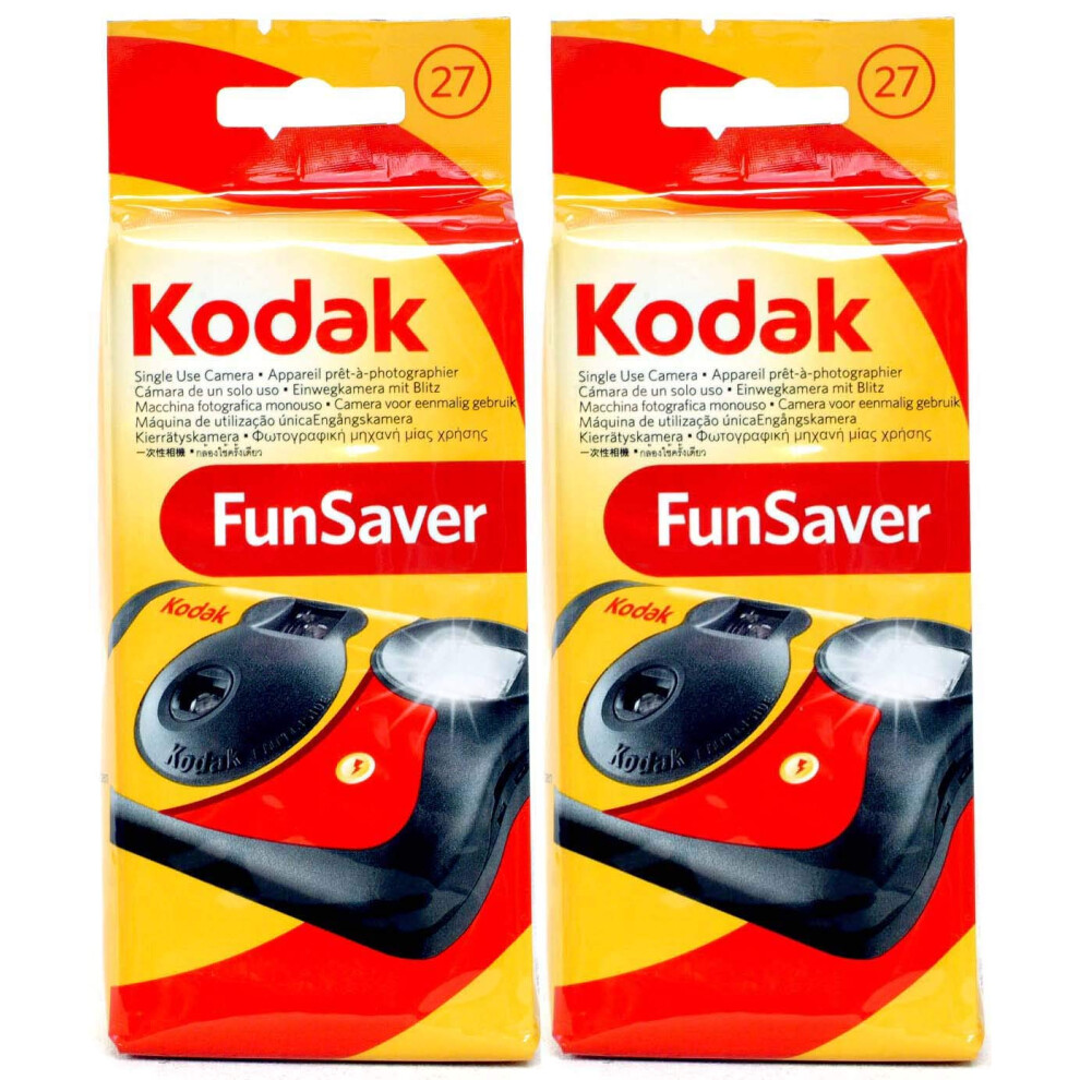 2 X FunSaver Disposable Camera with Flash 800 ISO