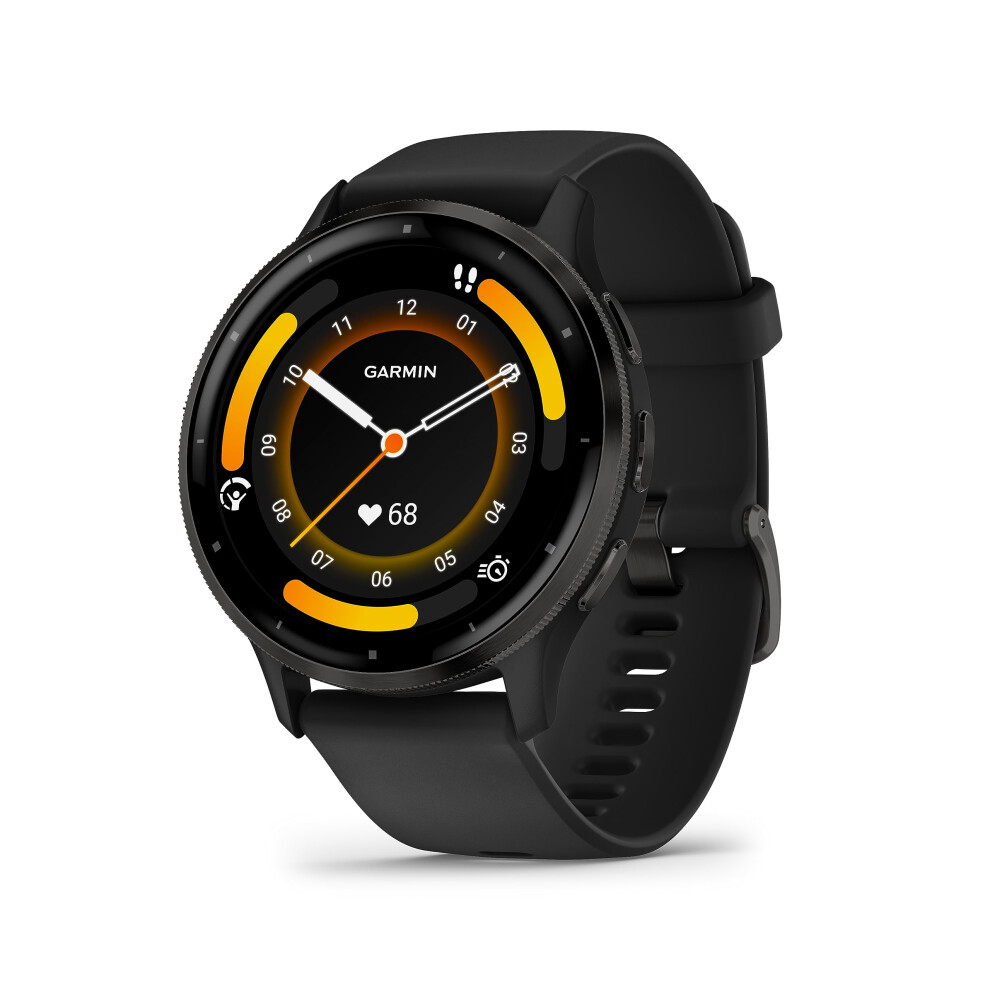Garmin Venu 3 GPS 45mm Smartwatch, AMOLED Touchscreen, All-day Advanced Health & Fitness Features, Voice Functionality, Music Storage, Wellness Smart