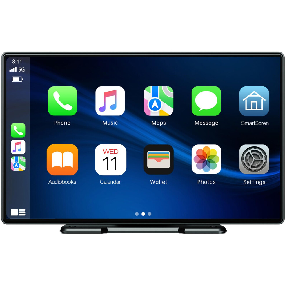 LAMTTO 9 Inch Wireless Car Stereo with Apple Carplay and Android Auto,Portable Touch Screen GPS Navigation for Car,Car Audio Receivers with Bluetooth