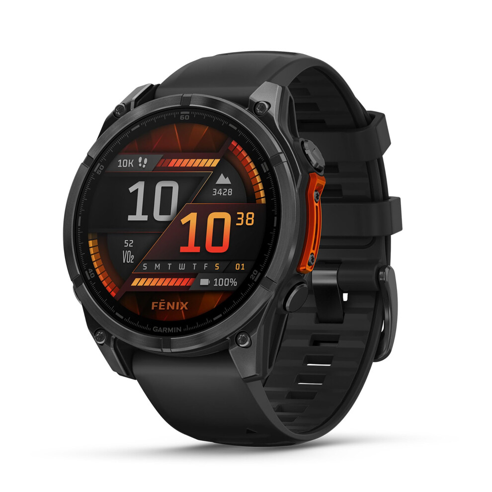 Garmin fēnix 8 GPS 47mm Premium Smartwatch, AMOLED Touchscreen, Multisport, Advanced Health & Training Features,Built-in LED flashlight,Adventure Wat