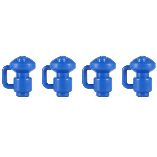4 Pcs 1.1" Diameter Trampoline Enclosure Poles Cap for Net Hook Blue Plastic 2