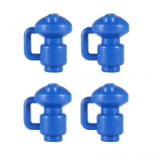 4 Pcs 1.1" Diameter Trampoline Enclosure Poles Cap for Net Hook Blue Plastic