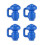4 Pcs 1.1" Diameter Trampoline Enclosure Poles Cap for Net Hook Blue Plastic 1