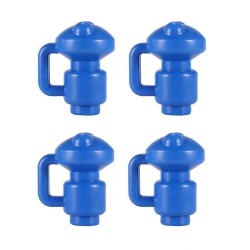 4 Pcs 1.1" Diameter Trampoline Enclosure Poles Cap for Net Hook Blue Plastic