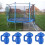 4 Pcs 1.1" Diameter Trampoline Enclosure Poles Cap for Net Hook Blue Plastic 2