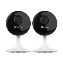 EZVIZ C1C 2 Pack Mini Home Security Camera Indoor, 1080P Wifi Camera, Home Secuirty Camera, 10M Night Vision, Motion Detection, Alarm, Two Way Audio,