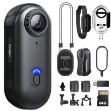 SHPTDJTIC H88 4K Body Cameras with Audio & Video Recording - Waterproof Body Camera 4K, Magnetic & 360 Clip, 120-Min Battery for Cycling, Pet Walkin