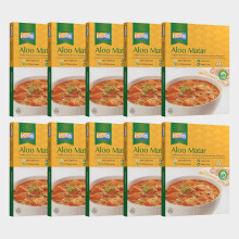 Ashoka Ready Meals Aloo Matar – 280g (Pack of 10) | Ready-to-Eat Indian Curry | Potato & Peas in Spiced Gravy