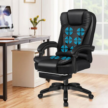 ELFORDSON Massage Office Chair Executive Gaming Chairs Heated Computer Seat Black